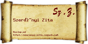 Szerényi Zita névjegykártya
